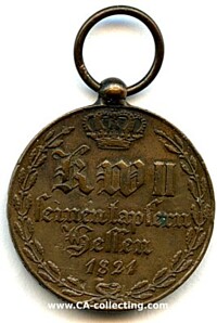KURHESSISCHE KRIEGSDENKMÜNZE FÜR 1814/15 FÜR KÄMPFER